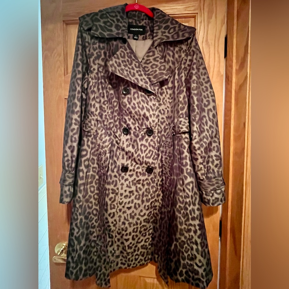London Fog Women's Leopard Print Jacket